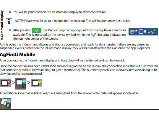 Ag Leader® 1200 and AgFiniti® Mobile Sync Instructions